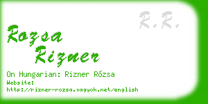 rozsa rizner business card